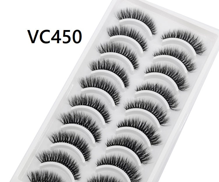 PESTAÑAS POSTIZAS SET DE 10 PARES