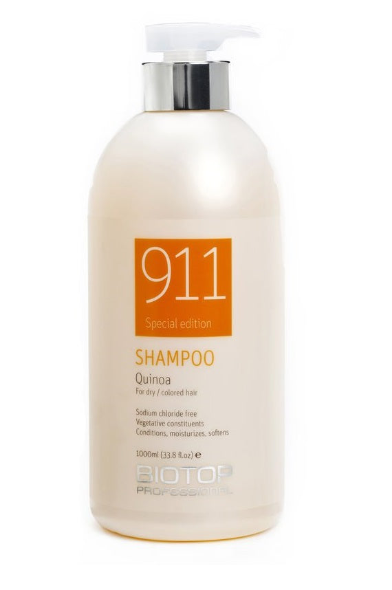 BIOTOP 911 QUINOA SHAMPOO ideal post alisados, cabellos secos y dañados