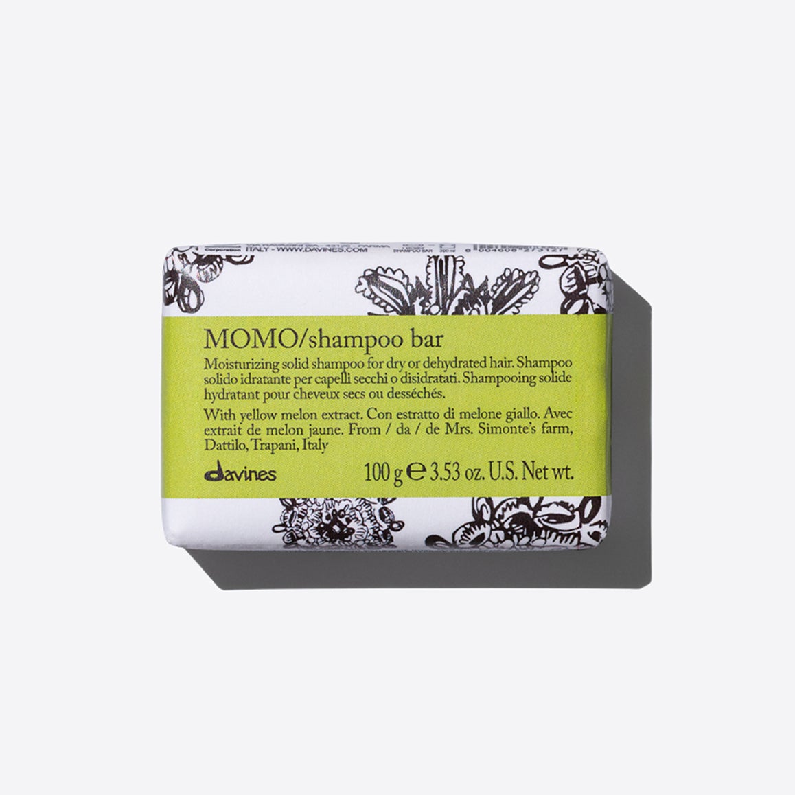 DAVINES MOMO Shampoo Bar / Champú en barra para cabello seco