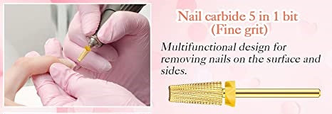 BROCA DE CARBURO 5 EN 1 Extra fine Grit- Bit 3/32´´ AMARILLO