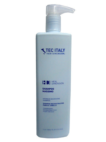 TEC ITALY SHAMPOO MASSIMO / champú reparador para cabello sobreprocesado