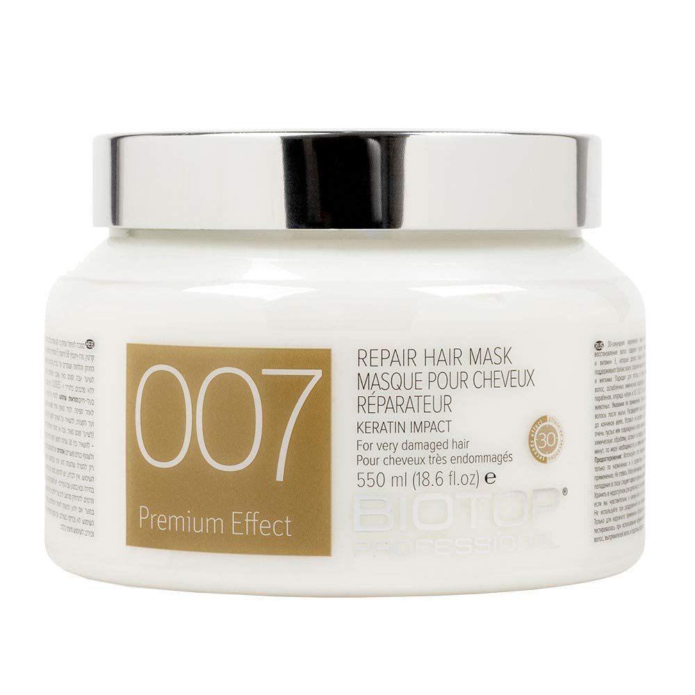 BIOTOP 007 KERATIN IMPACT MASK 550 Ml tratamiento cabellos dañados