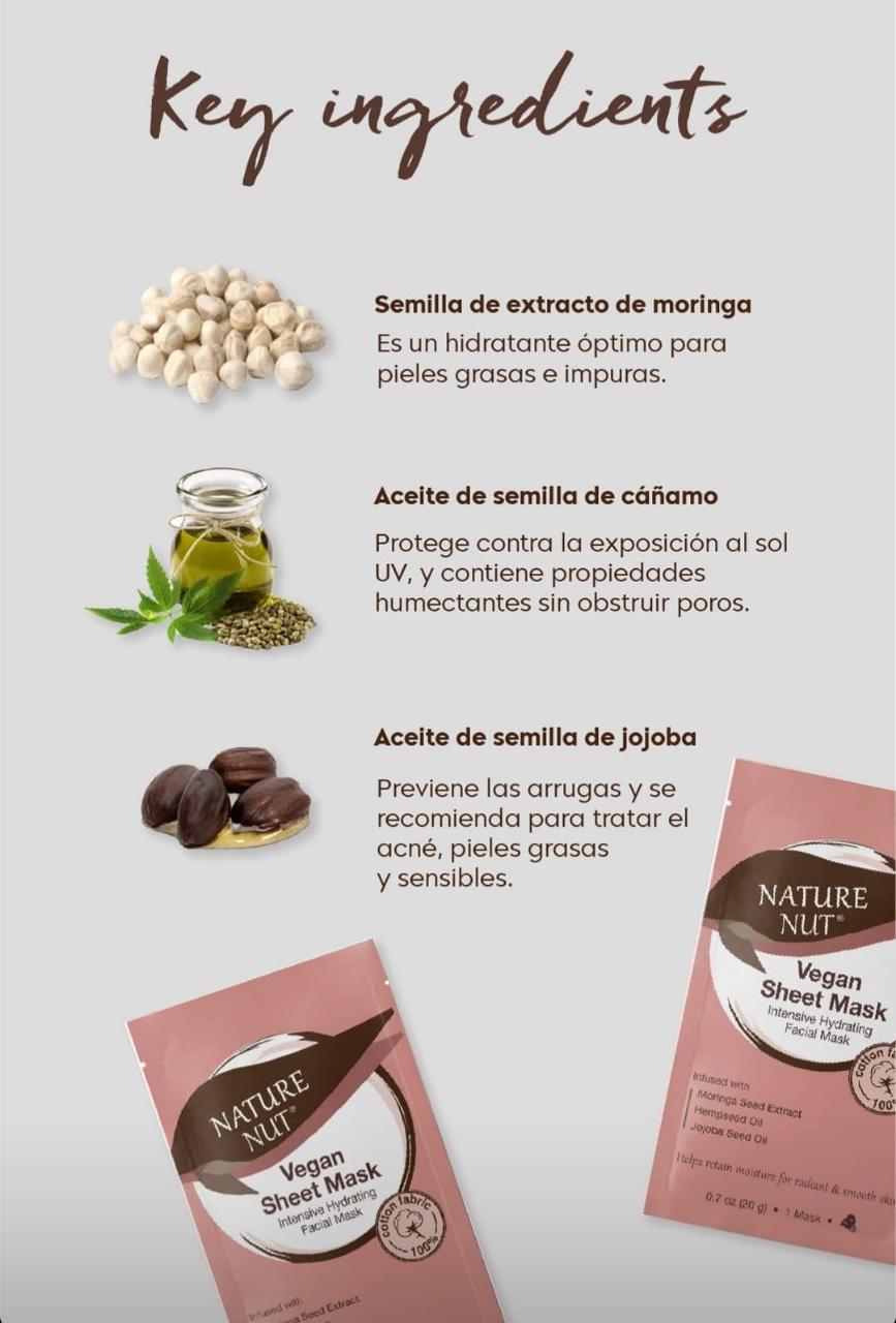 NATURE NUT MASCARILLA FACIAL HIDRATANTE VEGANA