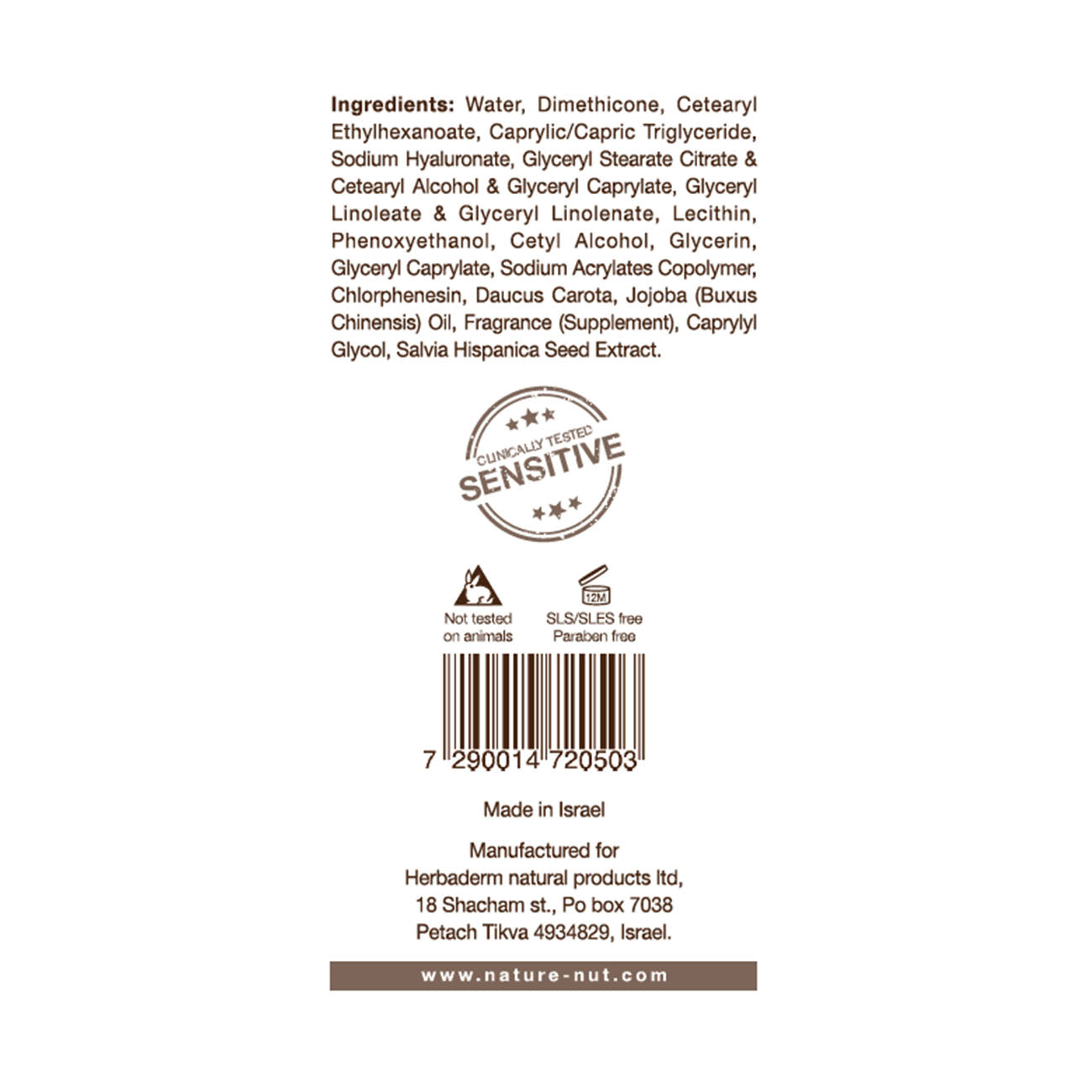 NATURE NUT Suero facial para todo tipo de piel facial 30 ML