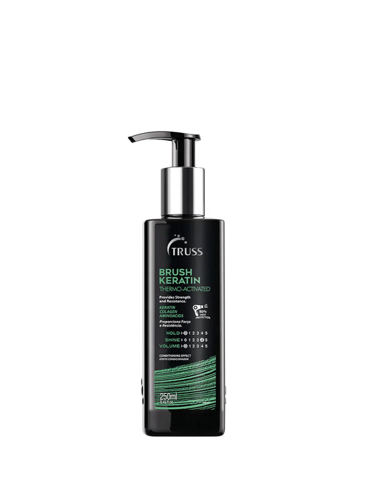 TRUSS BRUSH KERATIN 250 ML / tratamiento sin enjuague termo activo en especial para cabellos dañados