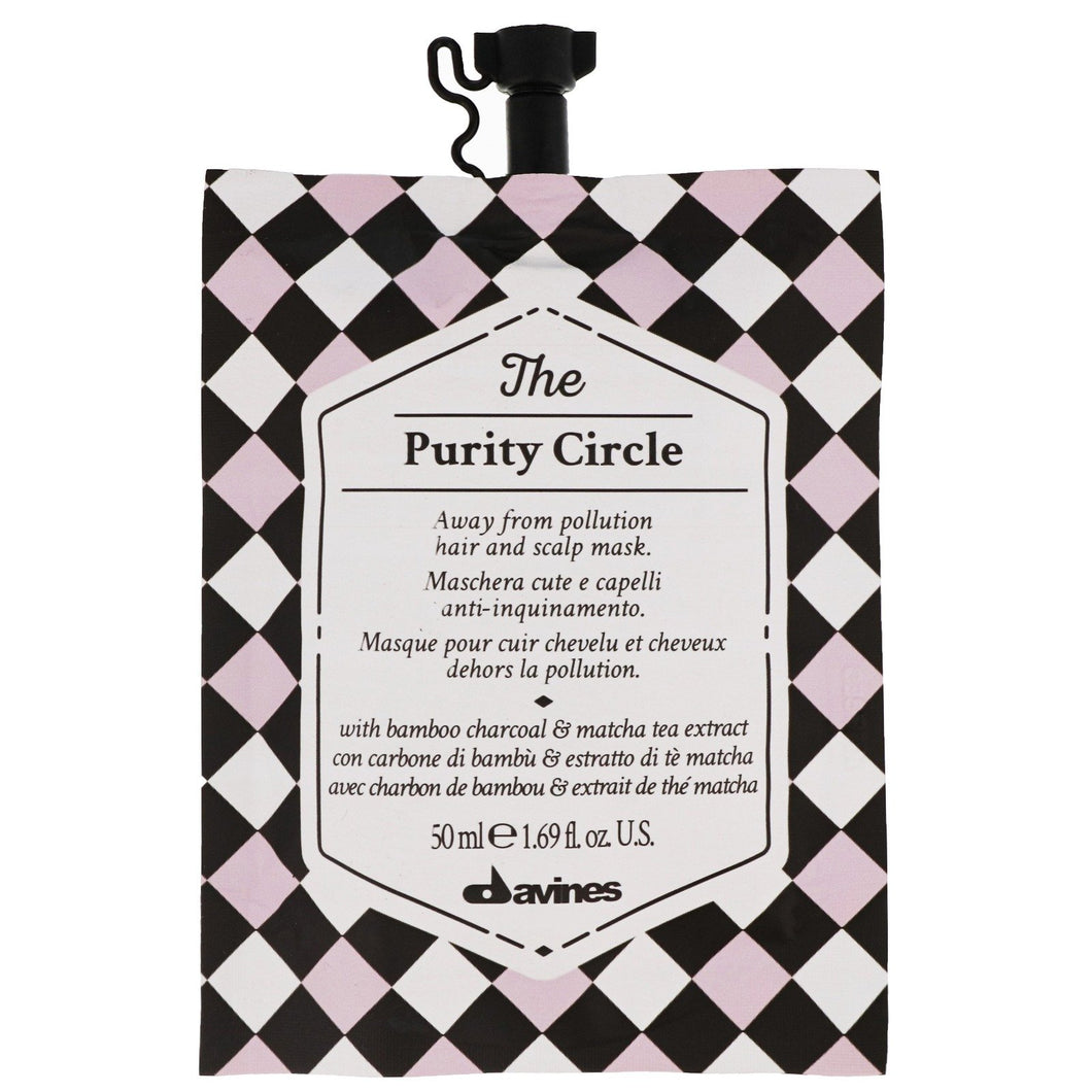 DAVINES THE PURITY CIRCLE SHINE HAIR MASK 50 ML  mascarilla cuero cabelludo y cabellos estresado