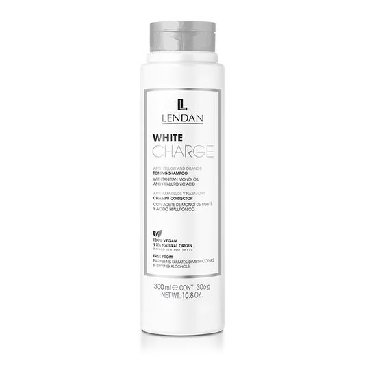 LENDAN WHITE CHARGE SHAMPOO champú corrector anti amarillos anti naranjas 300 ml