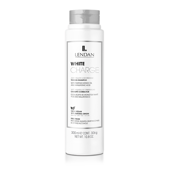LENDAN WHITE CHARGE SHAMPOO champú corrector anti amarillos anti naranjas 300 ml