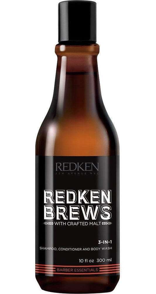 REDKEN BREW 3 en 1 SHAMPOO ACONDICIONADOR Y GEL BAÑO 3 EN 1